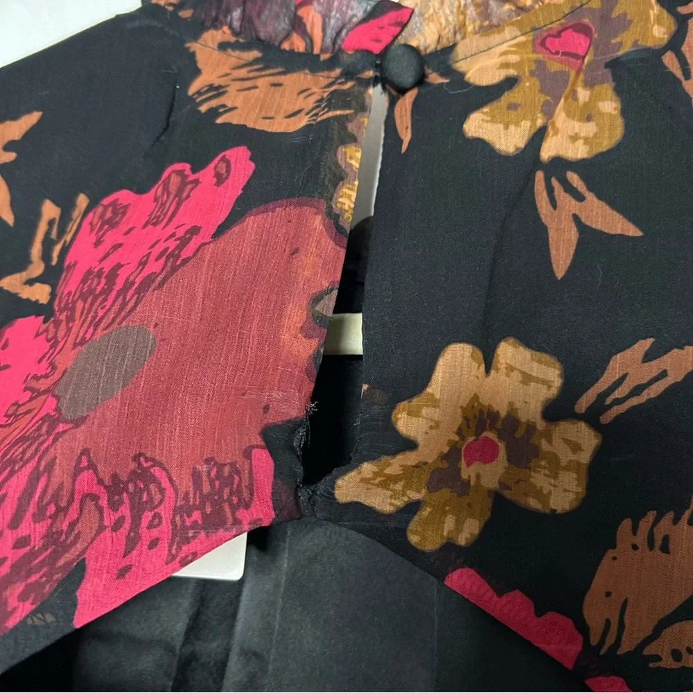 Anthropologie Porridge Puff-Sleeved Floral Mini Dress - Picture 15 of 16